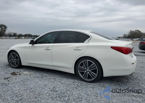 2014 Infiniti Q50 Hybrid Premium z USA, uszkodzony, nr VIN JN1AV7AP0EM692306